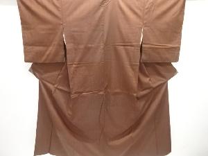 アンティーク　縞織り出し手織り紬着物